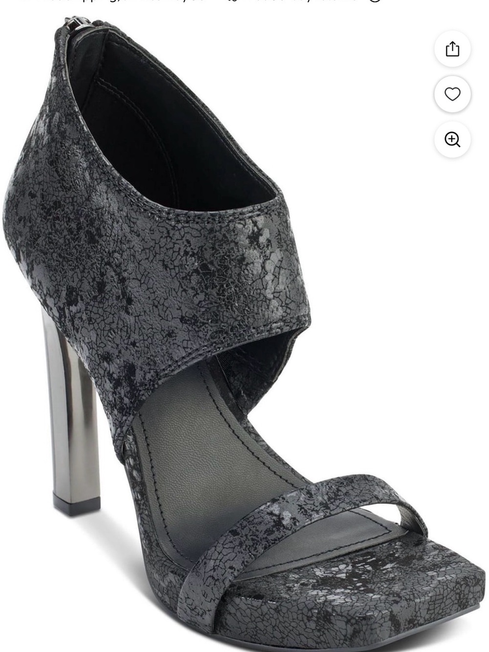 DKNY Black  Dave high Sandals High Heel Open-Toe Sandal with Metallic Heel